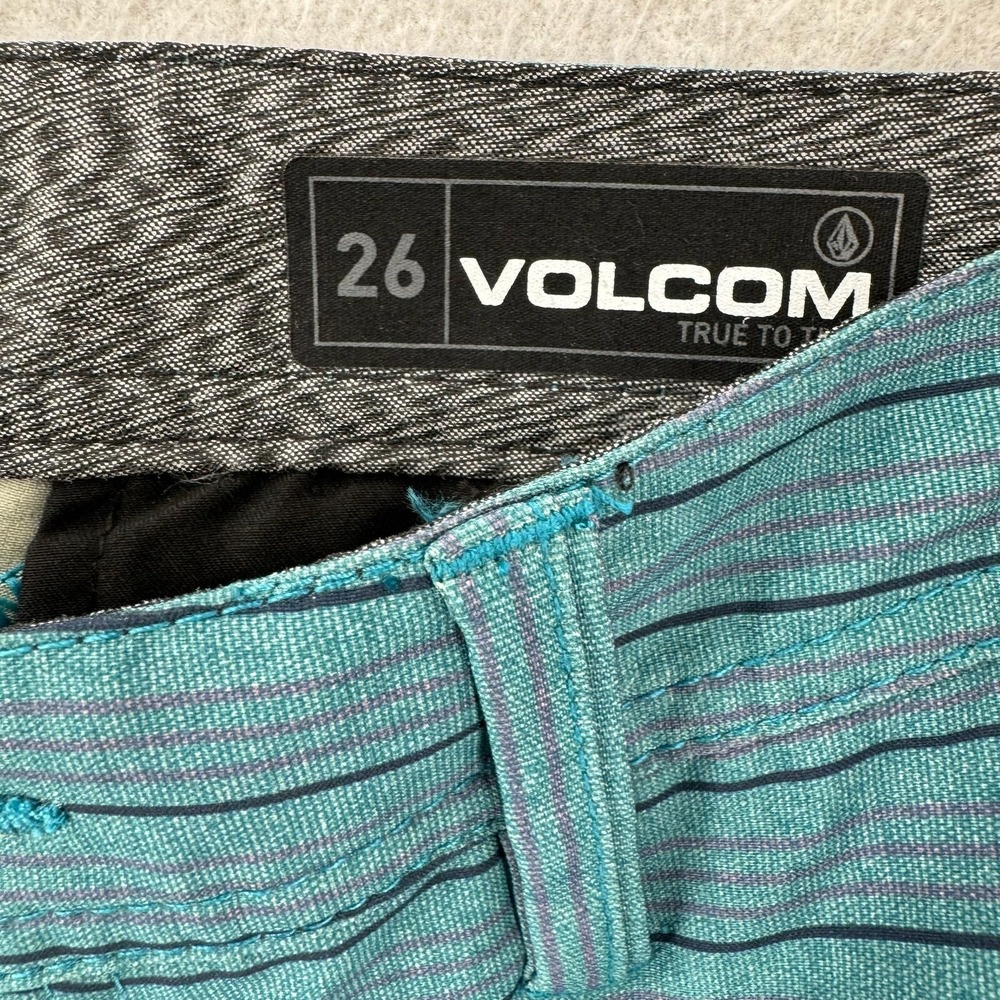 NWT Volcom Board Shorts Boys 26 (12) Blue Hybrid Swim Trunks Beach Vacation - Picture 3 of 8